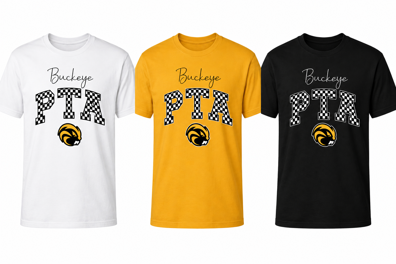 Buckeye PTA Checkboard T-Shirt (version 1)